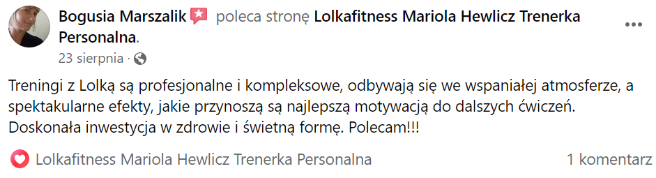 referencje Mariola Hewlicz